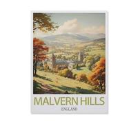 jigsaw 1000 pieces,Malvern Hills England,DIY Art for Grown Ups Adults(75x50cm)-G57