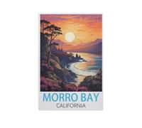 Jigsaw 1000 Pieces，Morro Bay California，DIY Art for Grown Ups Adults（26x38cm）-FR75