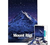 Jigsaw 1000 Pieces Mount Rigi, Switzerland at Night Brain Intelligence Challenge Addictive Toys Family Games Suitable for Couples Art Work Gifts (size 38x52cm)