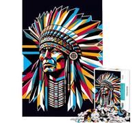 Jigsaw 1000 Pieces Native Americans Wpap Challenging To Complete Learning Educational Impossible Game for 14+ Puzzle Game Offered (38x26cm)