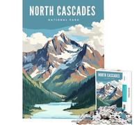 Jigsaw 1000 Pieces North Cascades Natl Park for Educational Game Challenge Toy for Educational Game Tough Challenge Gifts For Birthdays (Size 38x52cm)