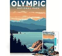 Jigsaw 1000 Pieces Olympic National Park Precise Cut Art Cognitive Skill Toy Leisure Time Fun Christmas Calm Gift (38x52cm)