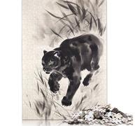 Jigsaw 1000 Pieces Panther Ink Drawing Puzzle Jigsaw Adults Puzzles Jigsaw Education Game Educational Toys Gifts Jigsaw Puzzles 1000pcs (75x50cm)