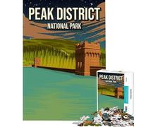 Jigsaw 1000 Pieces Peak District Minimal England National Park for Educational Game Challenge Toy for Educational Game Tough Challenge Gifts For Birthdays (Size 38x26cm)