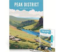 Jigsaw 1000 Pieces Peak District Natl Park Precise Cut Art Cognitive Skill Toy Leisure Time Fun Christmas Calm Gift (50x75cm)