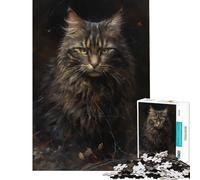 Jigsaw 1000 Pieces Persian Cat Imaginary Brain Teaser Game Brain Intelligence Challenge Addictive Toys Gifts For Birthdays Difficult Challenge (Size 38x26cm)