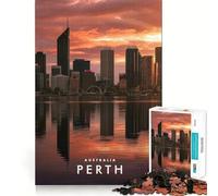 Jigsaw 1000 Pieces Perth Australia Precise Cut Art Cognitive Skill Toy Leisure Time Fun Christmas Calm Gift (50x75cm)