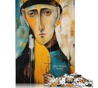 Jigsaw 1000 Pieces 'Saint Thomas Becket Puzzles Adults Difficulty Jigsaw Puzzles Education Toys Games Family Decoration (75x50cm)