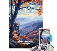 Jigsaw 1000 Pieces Shenandoah National Park Autumn Landscape Brain Intelligence Challenge Addictive Toys Family Games Suitable for Couples Art Work Gifts (size 50x75cm)