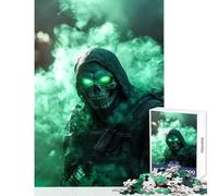 Jigsaw 1000 Pieces Skull Masked Soldier Puzzles for Teenagers Pattern Assembly Parent-child Interaction Birthday Present, Gifts, (38x52cm)