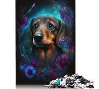 Jigsaw 1000 Pieces Space Animal Dachshund Puzzles Adults Difficulty Jigsaw Puzzles Education Toys Games Family Decoration 1000pcs (75x50cm)