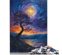 Jigsaw 1000 Pieces Spiritual Starry Night Puzzles Adults Difficulty Jigsaw Puzzles Education Toys Games Family Decoration 1000pcs (75x50cm)