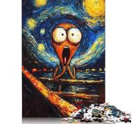 Jigsaw 1000 Pieces Starry Night Scream Puzzle Jigsaw Adults Puzzles Jigsaw Education Game Educational Toys Gifts Jigsaw Puzzles 1000pcs (38x26cm)