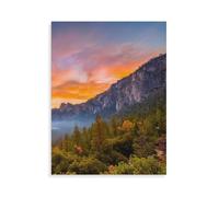 jigsaw 1000 pieces，Sunrise in Yosemite Valley, California, USA，jigsaw puzzles adults kids difficulty jigsaw jigsaw game role puzzles education toys games family decoration（38x26cm）-AQ25