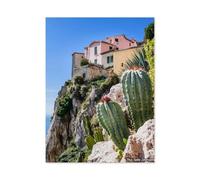 jigsaw 1000 pieces,The Medieval Streets of Èze,DIY Art for Grown Ups Adults(75x50cm)-Y77