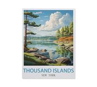 Jigsaw 1000 Pieces，Thousand Islands New York，DIY Art for Grown Ups Adults（26x38cm）-EV54