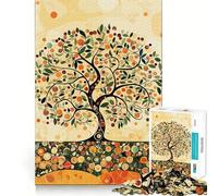 Jigsaw 1000 Pieces Tree of Life Gustav Style Perfect Edge Play Cognitive Fun Play Slow Play Fun Xmas Art Display (50x75cm)