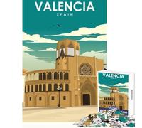 Jigsaw 1000 Pieces Valencia Spain Travel Art Jigsaw for Teenagers Enhance Memory for Birthday, Chrismas Challenging Game And Family Play (38x52cm)
