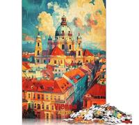 Jigsaw 1000 Pieces Vienna Art Poster Puzzles Adults Difficulty Jigsaw Puzzles Education Toys Games Family Decoration (75x50cm)