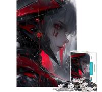 Jigsaw 1000 Pieces White Death Anime Girl Brain Teaser Game Brain Intelligence Challenge Addictive Toys Gifts For Birthdays Difficult Challenge (Size 38x26cm)