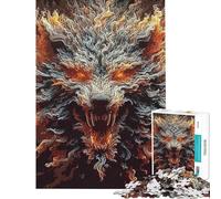 Jigsaw 1000 Pieces Wolf Fantasy Brain Intelligence Challenge Addictive Toys Family Games Suitable for Couples Art Work Gifts (size 50x75cm)