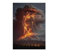 Jigsaw 1000pcs(38x26cm) S for Adults Volcano Eruption with Lightning Jigsaws for Adults Relaxing Games Birthday Present Help The Brain Exercise 1000pcs(38x26cm) S