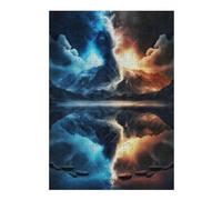 Jigsaw 1000pcs(38x26cm) S for Adults Volcano Reflections Nature's Dramatic Display Jigsaws for Adults Relaxing Games Birthday Present Help The Brain Exercise 1000pcs(38x26cm) S