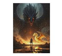 Jigsaw 1000pcs(52x38cm) for Teenagerss Dragon Confrontation Hero And Beasts Jigsaw for Adults Hands-on Game Difficult Challenge Parent-child Interaction 1000pcs(52x38cm)