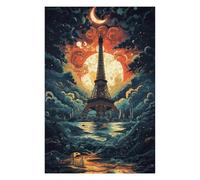 Jigsaw 1000pcs(75x50cm) for Adults Parisian Night Romance Jigsaws for Adults Relaxing Games Birthday Present Help The Brain Exercise 1000pcs(75x50cm)