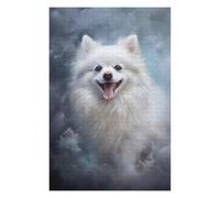 Jigsaw 1000pcs(75x50cm) for Adults White Pomeranian Dog Teenagers Puzzles Family Game Pattern Assembly Deal As Gifts for The Whole Family 1000pcs(75x50cm)
