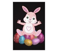 Jigsaw 1000pcs(75x50cm) for Teenagerss Dabbing Rabbit Easter Day Jigsaws for Adults Relaxing Games Stress Reliever Unique Gifts for Birthday And Christmas 1000pcs(75x50cm)