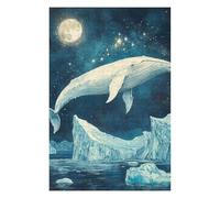 Jigsaw 1000pcs(75x50cm) for Teenagerss Whale Watching Under The Moonlight Jigsaw for Adults Toy Wall Decor A Work of Art Unique Gifts for Birthday And Christmas 1000pcs(75x50cm)