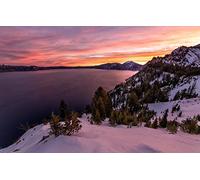 jigsaw 200 pieces,natural beauty,lake,island,crater,Oregon 35x25CM