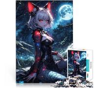jigsaw 2000 pieces for adults Anime Moonlight Cat Girl Schwierig und herausfordernd Geburtstagsgeschenk, Geschenke70x100cm