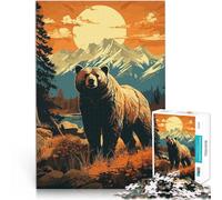 jigsaw 2000 pieces for adults bear animal retro Analysis and logic 70x100cm with Matching Poster and Trivia Sheet for and 14 Years old