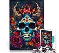 jigsaw 2000 pieces for adults Colorful skull art Educational Stress Relief Toy 70x100cm Great gifts and toys for Age 14 Years Up