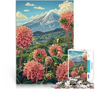 jigsaw 2000 pieces for adults Mount Fuji & Dahlias Spiele Spielzeug Geschenk Wunschliste mit dem Weihnachtsmann70x100cm