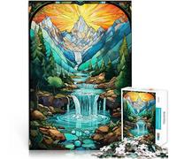 jigsaw 2000 pieces for adults Surreal sunset waterfall Stressabbau-Spielzeug Geburtstagsgeschenk, Geschenke70x100cm
