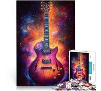 jigsaw 2000 pieces for teenagers Gibson Electric Guitar in Flames Analyse und Logik einzigartiges Herausforderungsspiel70x100cm