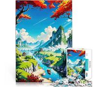 jigsaw 2000 pieces for teenagers Serene Asian Landscape Stressabbau-Spielzeug Geschenke für Freunde und Familie70x100cm