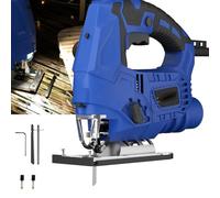 Jigsaw, 2000W Electric Saws to Cut Wood, Jigsaw Tool with LED Light, 6 Variable Speed, 4 Orbital Sets, 0°-45° Bevel Cutting, Jig Saws for Wood Metal Cutting, Blue