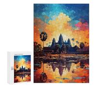 Jigsaw 300 PCS Angkor Wat Reflections -1 Puzzle For Teenagers Enhance Memory Train Your Brain And Hands Addictive Toys to Cultivate Patience 300 PCS