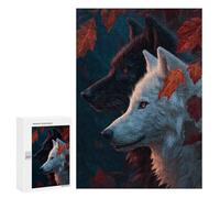 Jigsaw 300 PCS Autumn Wolf Pair Puzzle For Teenagers Enhance Memory Train Your Brain And Hands Addictive Toys to Cultivate Patience 300 PCS