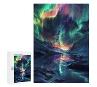 Jigsaw 300 PCS Colorful Aurora Reflections Jigsaw Puzzles for Adults Improve Memory Challenging To Complete Christmas Birthday Gifts 300 PCS