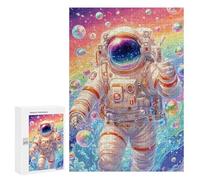 Jigsaw 300 PCS Cosmic Bubble Blast Astronaut Jigsaw Puzzles for Adults Improve Memory Challenging To Complete Christmas Birthday Gifts 300 PCS