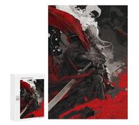 Jigsaw 300 PCS Dark Warrior with Red Cape Jigsaw Puzzles for Teenagers Improve Memory Educational Challenge Gifts for Friends And Family 300 PCS