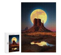 Jigsaw 300 PCS Desert Moon Reflection Puzzle For Teenagers Enhance Memory Train Your Brain And Hands Addictive Toys to Cultivate Patience 300 PCS