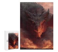 Jigsaw 300 PCS Dragon's Fiery Roar -1 Puzzle For Teenagers Enhance Memory Train Your Brain And Hands Addictive Toys to Cultivate Patience 300 PCS