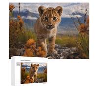 Jigsaw 300 PCS for Adults A Young Lion Puzzle for Adults Relaxing Games Analysis And Logic Stress Reduction Gifts 300 PCS