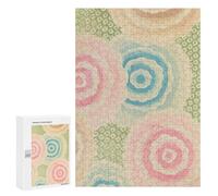 Jigsaw 300 PCS for Adults Abstract Floral Botanical Japanese Jigsaw Puzzle Brain Teaser Game Difficult Hard Deal As Gifts for The Whole Family 300 PCS